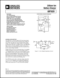 ADP3820ART-4.1 datasheet: 20V; lithium-ion battery changer. For Li-Ion battery chargers, desktop computers, hand-held instruments ADP3820ART-4.1