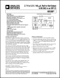 AD5300BRM datasheet: 2.7-5.5V; rail-to-rail output 8-bit DAC AD5300BRM