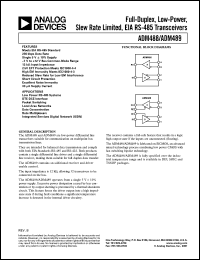 ADM489ARU datasheet: 7V; 700-800mW; full-duplex, low power slew rate limited, EIA RS-485 transceiver. For low power RS-485 systems, DTE-DCE interface, packet switching, local area network ADM489ARU