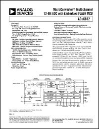 ADUC812BS datasheet: 200mA microConverter, multichannel 12-bit ADC with embedded FLASH MCU ADUC812BS