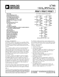 ADG452BR datasheet: 44V; 470-600mW; 200mA LCMOS 5OHm SPST switch. For relay replacement, audio and video switching, automatic test equipment ADG452BR
