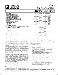 ADG452BN datasheet: 44V; 470-600mW; 200mA LCMOS 5OHm SPST switch. For relay replacement, audio and video switching, automatic test equipment ADG452BN