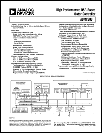 ADMC300-PB datasheet: 0.3-7V; 25MHz; high performance DSP-based motor controller ADMC300-PB