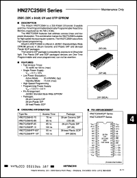 HN27C256HP-10 datasheet: 256K (32K x 8-bit) UV and OTP EPROM, 100ns HN27C256HP-10