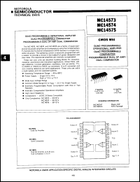 MC14574P datasheet: Quad CMOS comparator MC14574P