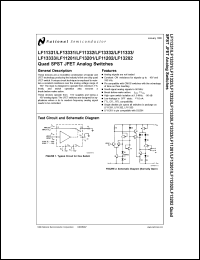 LF13333N datasheet: Quad SPST JFET analog switches LF13333N