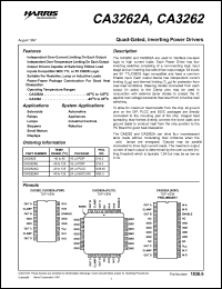 CA3262AM datasheet: Quad-gated, inverting power drivers CA3262AM