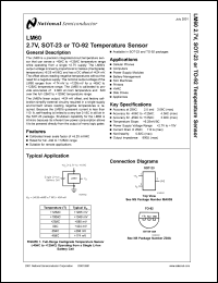 LM60CIM3 datasheet: 2.7V, SOT-23 Temperature Sensor LM60CIM3
