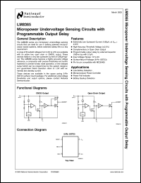 LM8365BALMF22 datasheet: Micropower Undervoltage Sensing Circuits with Programmable Output Delay LM8365BALMF22