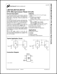 LM3722IM5-4.63 datasheet: 5-Pin Microprocessor Reset Circuits LM3722IM5-4.63