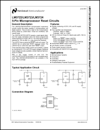 LM3722I4.63MDC datasheet: 5-Pin Microprocessor Reset Circuits LM3722I4.63MDC