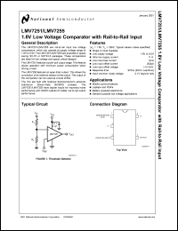 LMV7251M5 datasheet: 1.8V Low Voltage Comparator with Rail-to-Rail Input LMV7251M5