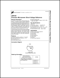 LM9140BYZ-10.0 datasheet: Precision Micropower Shunt Voltage Reference LM9140BYZ-10.0