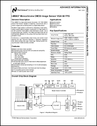 LM9637HEADBOARD datasheet: Monochrome CMOS Image Sensor VGA 68 FPS LM9637HEADBOARD