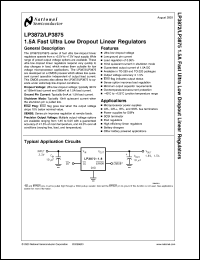 LP3872ESX-1.8 datasheet: 1.5A Fast Ultra Low Dropout Linear Regulator LP3872ESX-1.8