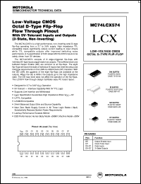 MC74LCX574DTEL datasheet: Low-Vpltage CMOS Octal D-Type Flip-Flop Through Pinout MC74LCX574DTEL