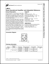 LM614AIN datasheet: Quad Operational Amplifier and Adjustable Reference LM614AIN
