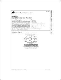 DS9637ACM datasheet: Dual Differential Line Receiver DS9637ACM