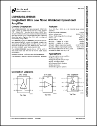 LMH6624MAX datasheet: Single/ Dual Ultra Low Noise Wideband Operational Amplifier LMH6624MAX