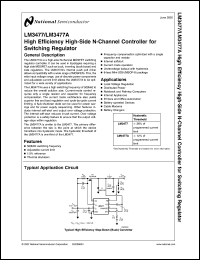LM3477MMX datasheet: High Efficiency High-Side N-Channel Controller for Switching Regulator LM3477MMX
