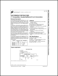 DAC1006LCJ datasheet: Microprocessor Compatible, Double Buffered D/A Converter DAC1006LCJ