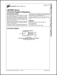 LM79M05CP datasheet: 3-Terminal Negative Regulators LM79M05CP