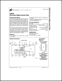 LMF90CCWM datasheet: 4th Order Elliptic Notch Filter LMF90CCWM