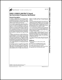 DS8911V datasheet: AM/FM/TV Sound Up-Conversion Frequency Synthesizer DS8911V