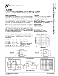 CLC109AJP datasheet: Low Power, Wideband, Closed Loop Buffer CLC109AJP