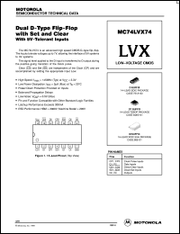 MC74LVX74DT datasheet: Dual D-Type Flip-Flop with Set and Clear, with 5V-Tolerant Inputs MC74LVX74DT