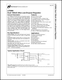 LP2966IMMX-2830 datasheet: Dual 150mA Ultra Low-Dropout Regulator LP2966IMMX-2830