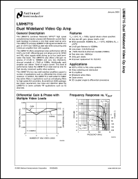 LMH6715MAX datasheet: Dual Wideband Video Op Amp LMH6715MAX