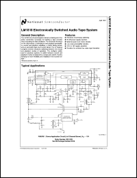LM1818N datasheet: Electronically Switched Audio Tape System LM1818N