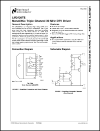 LM2426TE datasheet: Monolithic Triple Channel 30 MHz DTV Driver LM2426TE