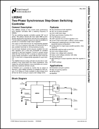 LM2642EVAL datasheet: Two-Phase Synchronous Step-Down Switching Controller LM2642EVAL