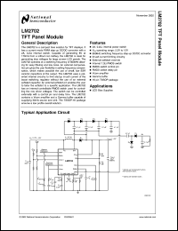 LM2702MT-ADJ datasheet: TFT Panel Module LM2702MT-ADJ