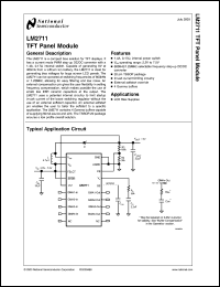 LM2711MT-ADJ datasheet: TFT Panel Module LM2711MT-ADJ