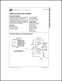 LM2879T datasheet: Dual 6-W Audio Amplifier LM2879T