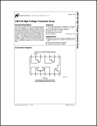 LM3146N datasheet: High Voltage Transistor Array LM3146N