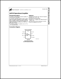 LM748H datasheet: Operational Amplifier LM748H