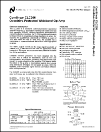 CLC206A8AC datasheet: Overdrive- Protected Wideband CLC206A8AC