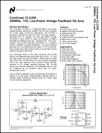 CLC436AJE datasheet: 100 MHz, Plus/Minus-15V, Low Power, Voltage Feedback Op Amp CLC436AJE