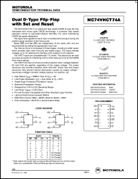 MC74VHCT74ADTR2 datasheet: Dual D-Type Flip-Flop with Set and Reset MC74VHCT74ADTR2