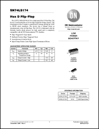 SN74LS174ML1 datasheet: Hex D Flip-Flop SN74LS174ML1