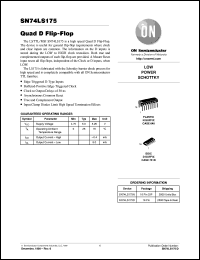 SN74LS175MEL datasheet: Quad D Flip-Flop SN74LS175MEL