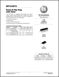 SN74LS273ML1 datasheet: Octal D Flip-Flop with Clear SN74LS273ML1