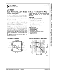 LMH6628MDC datasheet: Dual Wideband, Low Noise, Voltage Feedback Op Amp LMH6628MDC