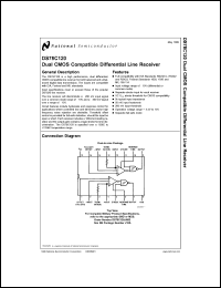 DS78C120MD8 datasheet: Dual CMOS Compatible Differential Line Receiver DS78C120MD8