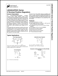 LM340LAH-15 datasheet: Series 3-Terminal Positive Regulators LM340LAH-15