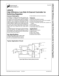 LM3478MM datasheet: High Efficiency Low-Side N-Channel Controller for Switching Regulator LM3478MM